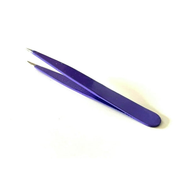 Purple Eyebrow Hair Removal Tweezers Pointed Tip