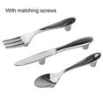 thumbnail image 2 of 6 PCS Knife Spoon Fork Kitchen Cabinet Closet Drawer Pull Handles Knobs 3-Inch Center to Center (Silver), 2 of 8