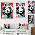 thumbnail image 4 of Designart "Magenta Pop Art Portrait Of Monroe" Woman Pop Art Wall Art Prints, 4 of 7