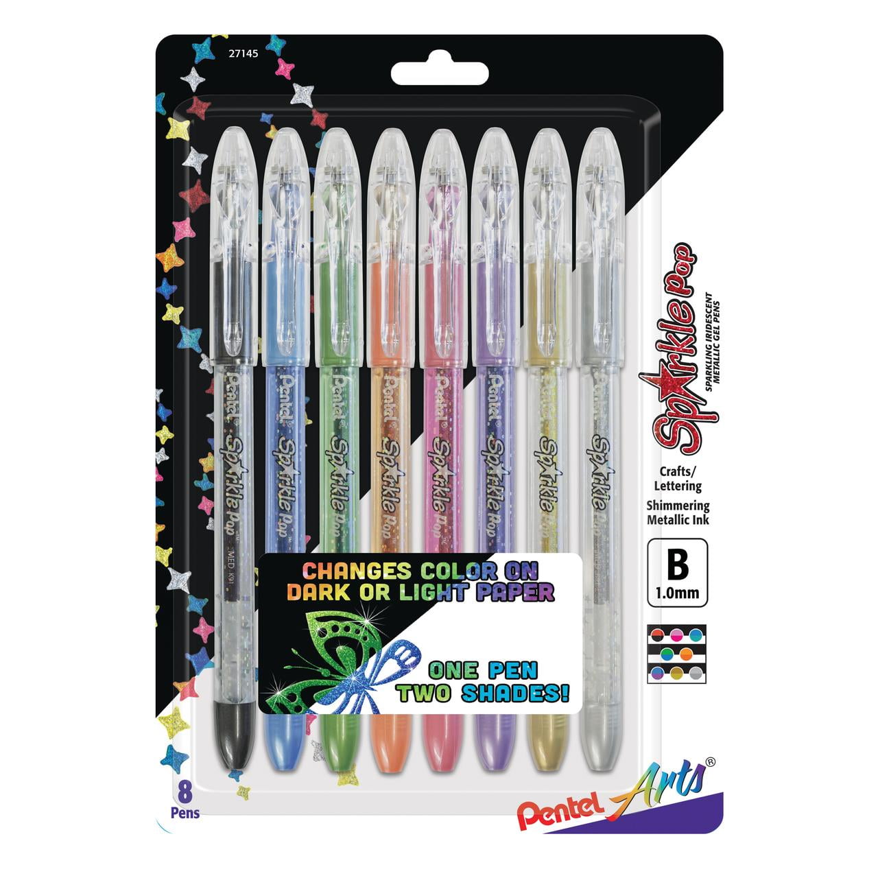 Pentel Sparkle Pop Metallic Gel Pens 1.0 mm K91BPS8M 
