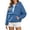 oversized hooded pullover - Blue, variant on uvwlwu Womens Oversized Half Zip Hooded Jacket Long Sleeve Pockets Warm Fall Winter Casual Daily Athleisure Outer Pullover,XXL