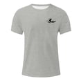 thumbnail image 2 of Camisetas de Manga Larga para Hombre Impresión de Algodón Cuello Redondo Moda Casual Camiseta de Manga Corta, Top de Verano Suave, 2 of 6
