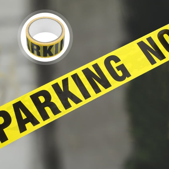 HONMEET caution tape party Warning Tape Yellow with Black Text Adhesive Party Ornament 1Pcs