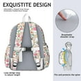 thumbnail image 5 of Pugs and Flowers Backpack for School,Cute School Bag,Schoolbag with Adjustable Shoulder Straps & Padded Back,13.4"x11"x4.7", 5 of 6