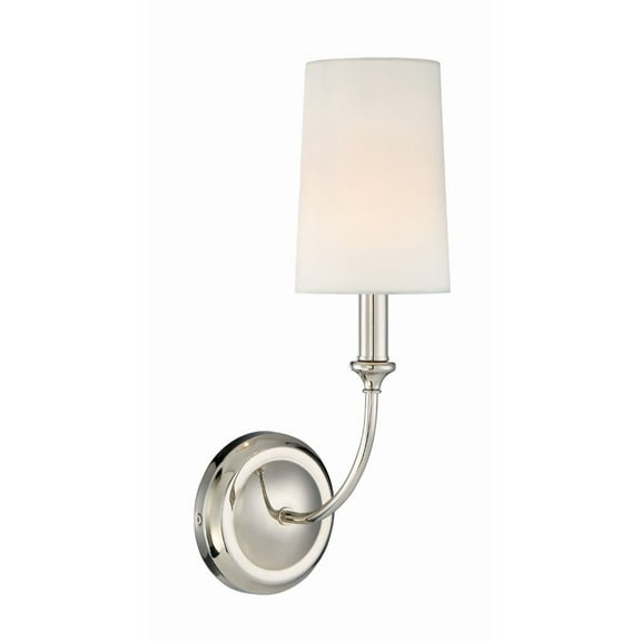 One Light Wall Sconce In Minimalist Style 4.75 Inches Wide By 15.75 Inches High-Polished Nickel Finish Crystorama Lighting 2241-Pn