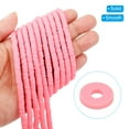 thumbnail image 3 of Uxcell Polymer Clay Beads Spacer 3500Pcs 10 Strands Round Flat Handmade Bead Spacer Pink 0.24 inch, 3 of 7