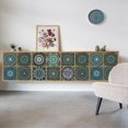 thumbnail image 5 of 20 * 20 cm 10 piezas Mandala Flor Azulejos Autocollant Etiqueta de la pared Impermable L'eau Et L'huile Cocina Salón Dcoration Murale Estilo Europen Crystal Ti, 5 of 5