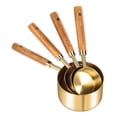 thumbnail image 2 of Juego de tazas y cucharas medidoras GudoQi Gold de acero inoxidable, 2 of 7