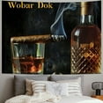 thumbnail image 2 of Orinice Whiskey Cigar Liquor Bottle Tapestry Wall Hanging Unique Style Home Decor Art for Living Room Bedroom Apartment Farmhouse Dorm 40x30inch, 2 of 6