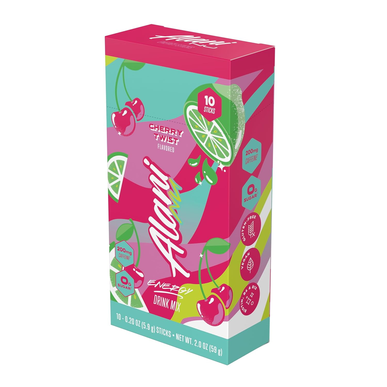 Alani Nu, Energy Sticks, Cherry Twist, 10 Count, 200mg Caffeine