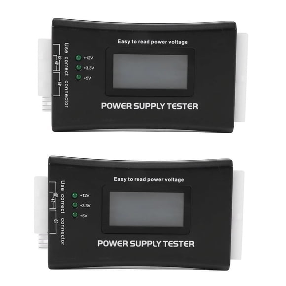 2X 20+4 Probador de Fuente de Alimentación LCD para ATx, ITx, BTx, PCI-E, SATA, HDD
