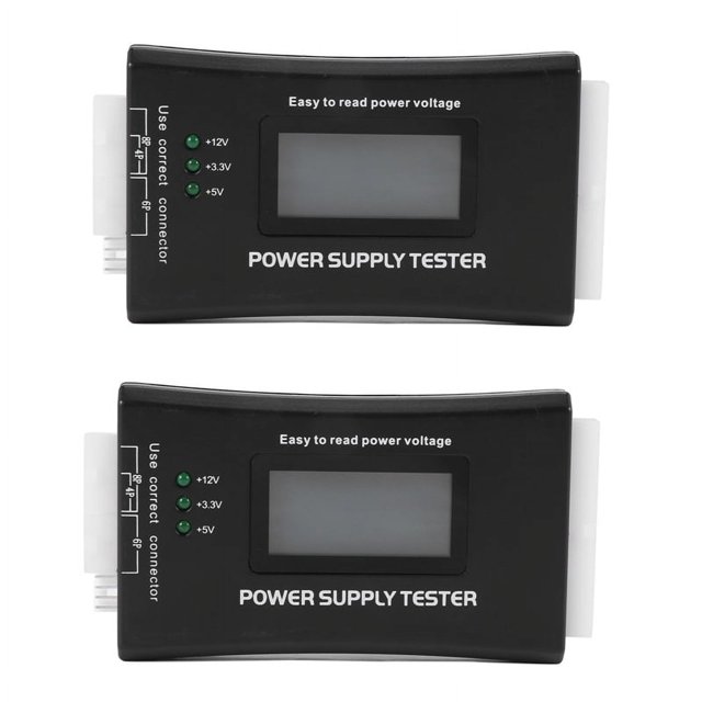 2X 20+4 Probador de Fuente de Alimentación LCD para ATx, ITx, BTx, PCI-E, SATA, HDD