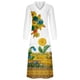 thumbnail image 5 of Moda mujer otoño estampado casual cuello pico cremallera manga larga vacaciones bolsillos vestido Fridja  yut5843, 5 of 5