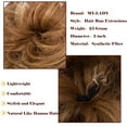 thumbnail image 3 of MY-LADY Synthetic Updo Messy Bun Hairpiece Wavy Curly Chignon Ponytail Thick Thin Hair Extensions Hair Wig(Black Brown Blonde Highlight), 3 of 8