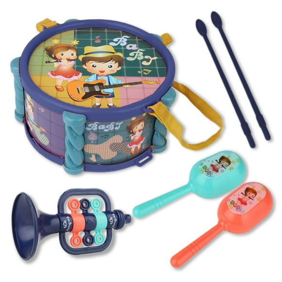 YIMWNYI Musical Toy Set Drum Sand Hammers Instrument Early Learning Percussion Instrument, Safe ABS Plastic Newborn Gift, Engaging Multi Sensory Play Experience, Ideal for Home Play and Gifting