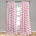 thumbnail image 5 of Ambesonne Pink Polka Dots Curtains, Apple Silhouettes, Pair of 28"x63", Pastel Pink Pale Pink, 5 of 5