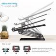 thumbnail image 3 of Boyata Laptop Holder, Multi-Angle Stand with Heat-Vent to Elevate Laptop, Adjustable Notebook Stand for Laptop up to 17 inches, Compatible for MacBook Pro/Air, Surface Laptop and so on-Black, 3 of 7