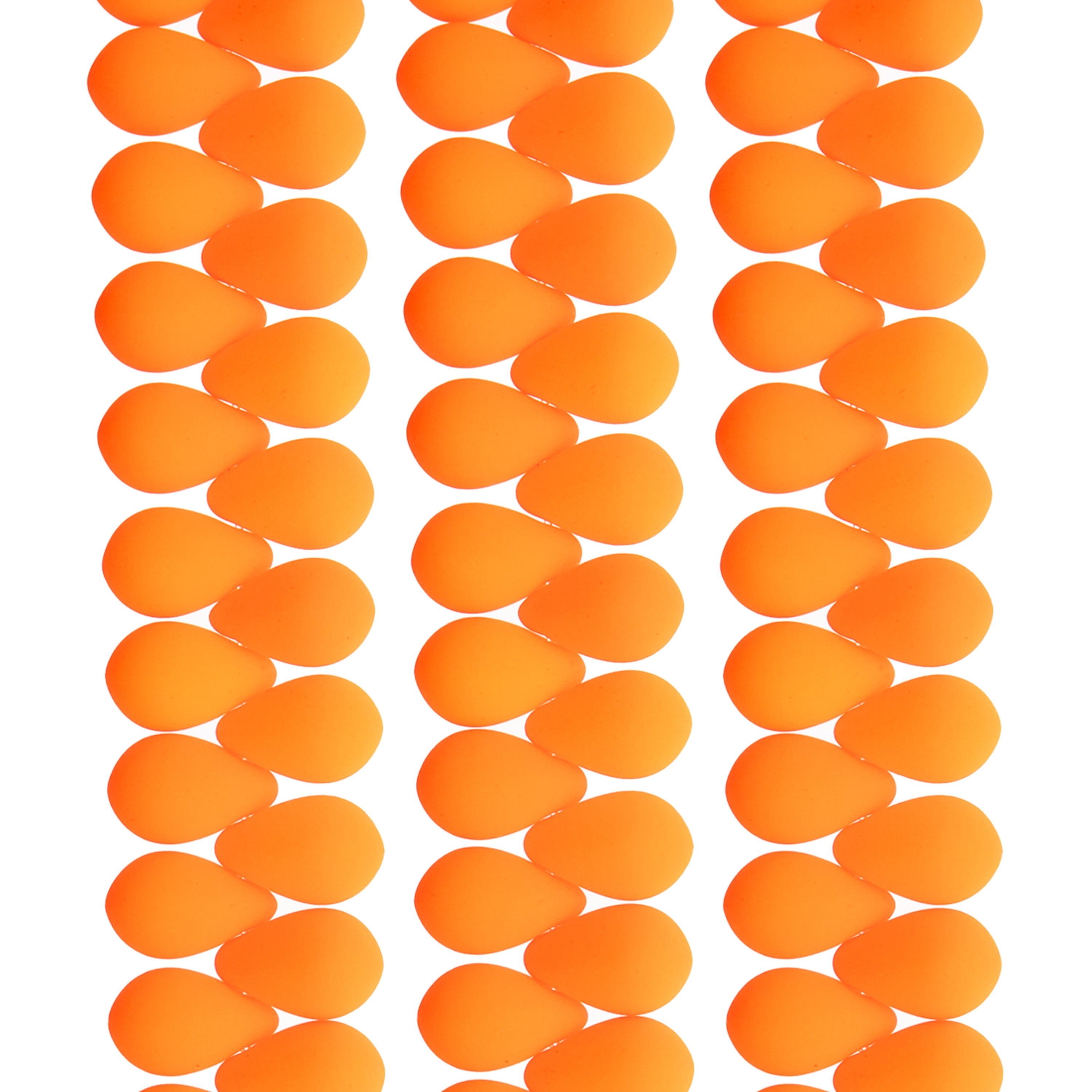 114pcs John Bead 6x9mm Czech Glass White Alabaster Orange Teardrop Bead Strands for DIY Jewelry Making Crafts