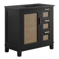 thumbnail image 2 of Modway Dixie 36” Solid Wood Bathroom Vanity Cabinet in Black Black, 2 of 10