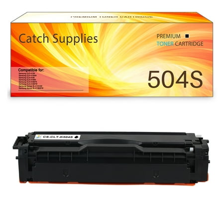 Catch Supplies 1-Pack Compatible Toner for Samsung CLT-K504S/XAA K504 C1860FW C1810W SL-C1860FW SL-C1810FW CLX-4195FW CLP-415NW Printer (Black)