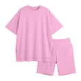 thumbnail image 6 of SUNBS Two Piece Lounge Set for Women Outfit Sets Casual Oversized Shirts Biker Shorts Matching Sets, 6 of 10