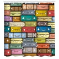 thumbnail image 3 of Ambesonne Vintage Shower Curtain, Colored Travel Suitcase, 69"Wx75"L, Multicolor, 3 of 3
