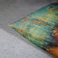 thumbnail image 6 of Set of 4 Blue and Orange Throw Pillow Covers Hello Sunshine Get Snuggle Vintage Abstract Messy Rust Painting Decorative Pillow Cases Home Decor Standard Square 18x18 Inches Pillowcases, 6 of 6