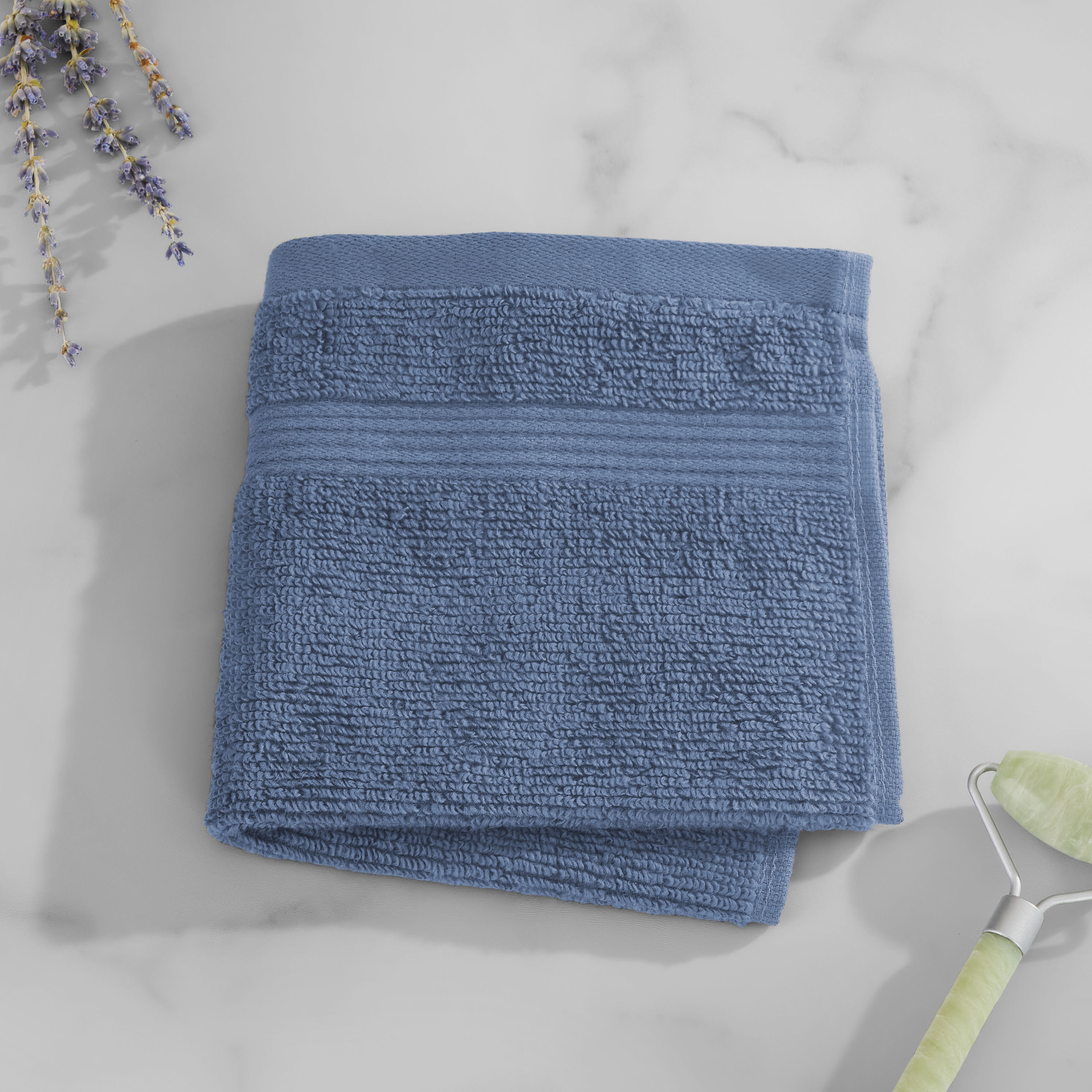 Mainstays Performance Cotton Washcloth, Super Soft Quick Dry Fade Resistant, Solid Navy