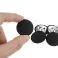 thumbnail image 4 of Unique Bargains 20pcs 40L Fabric Cloth Covered Button 25mm Round Metal Shank Sewing Buttons for Suits Dress Blouses, Black, 4 of 5