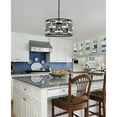 thumbnail image 2 of Kennedy 16.5 inch pendant in black, 2 of 7