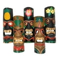 thumbnail image 6 of Zeckos 20 inch Wood Multicolor Tiki Mask Wall Hanging Set of 5 TM2HDWT-SET5, 6 of 6