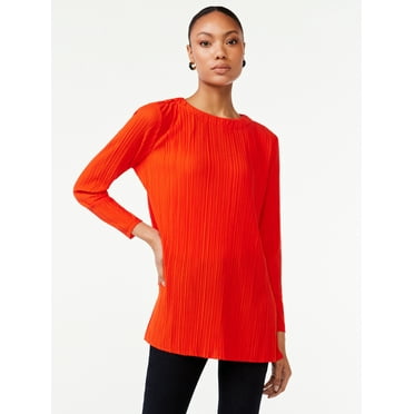 Scoop Women's Crinkle Knit Tunic Top