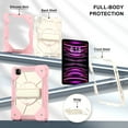 thumbnail image 3 of Shockproof Case for Apple iPad Pro 11 Inch 2022/2021/2020/2018 4th 3rd 2nd 1st Gen/ iPad Air 5th 4th Gen 10.9 Inch, Rotating Kickstand Pencil Holder Shoulder Strap Hand Strap Bumper Cover, Rosegold, 3 of 8