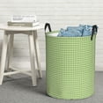 thumbnail image 5 of Goofa Green Gingham Printed Circular Hamper,Laundry Basket with Handles,Storage Baskets Foldable,Large Capacity Laundry Hamper-, 5 of 8