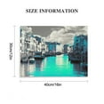 thumbnail image 3 of Shiartex  Venice Skyline Wall Art City Canvas Artwork Italy Wall Art Cityscape Coastal Aqua Green Teal Waterfront Painting Poster for Office Decoration Modern Home Art 16x12in, 3 of 6