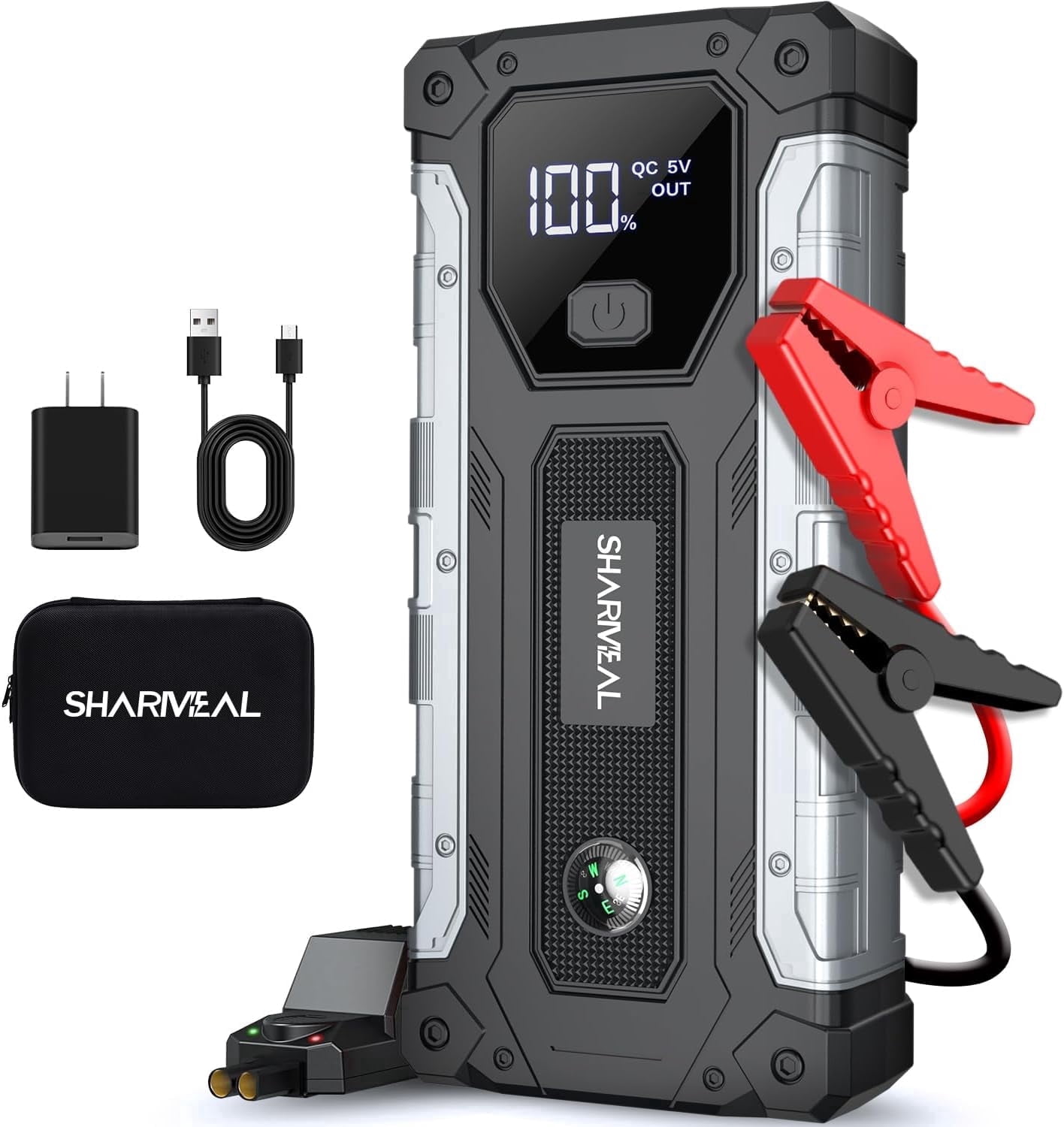 Sharmeal 7000A Portable Car Jump Starter with USB Ports photo 1