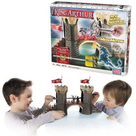 Battle Kings Playset - King Arthur Battle Action Bridge Play Set By Mega Bloks Ship from US