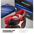 thumbnail image 3 of Xagger Oversized Wrap Around Sport Polarized Sunglasses for Men Driving Fishing Golf TR90 Frame Sun Glasses, 3 of 6