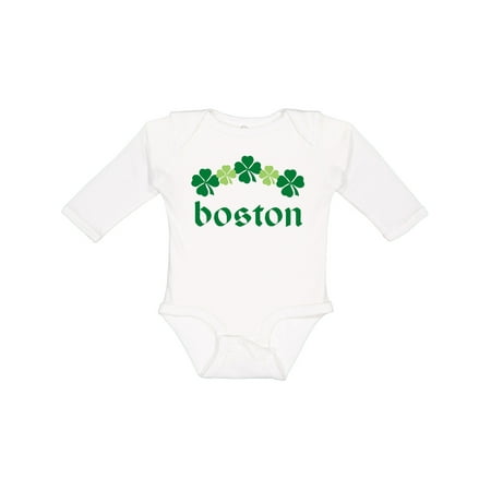 

Inktastic Boston Irish Gift Baby Boy or Baby Girl Long Sleeve Bodysuit