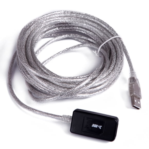 HDE Câble d'Extension Mâle vers Femelle de 25 Pi à Haute Vitesse 480 Mbps USB 2.0 avec Répéteur Actif (50 Pi)