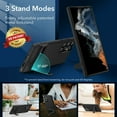 thumbnail image 2 of ESR Metal Kickstand Case Compatible with Samsung Galaxy S22 (6.2-Inch) (2022) [Reinforced Drop Protection] [Portrait and Landscape Stand], BLACK, 2 of 8