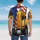 thumbnail image 4 of Balery American Truck Camisas hawaianas de manga corta para hombre, camisas playeras de corte holgado, camisas de vacaciones con botones,X-Large, 4 of 7