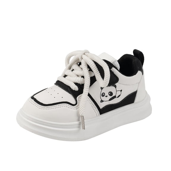 huajiao Toddler Kids Cartooš§ Panda Pattern Causal Shoes Boys Girls Walking Sneakers š2K Chunky Insole Big Toe Chunky Shoes