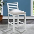 thumbnail image 6 of American Woodcrafters Siri White Solid Wood with Gray Fabric Counter Stool, 6 of 11