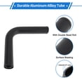 thumbnail image 5 of 2.2" OD 90 Degree Bend 6064 Aluminum Alloy Tube Intercooler Pipe Surface Blasting Air Intake Connection Hose W/ Double Bead Roll 11.8" Length Black, 5 of 6
