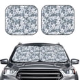 thumbnail image 2 of Xecao Lilies Flowers for Foldable Car Sun Shades (2-Pack) offer sun protection with an easy-fold design for convenient windshield shading., 2 of 7