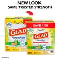 thumbnail image 3 of Glad ForceFlex Tall Kitchen Drawstring Trash Bags, Gain Original Scent, 13 Gal., 160 ct., 3 of 5