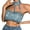 Blue, variant on Shining Crystal Halterneck Bra Nightclub Jewelry Body Chain Crop Top for Women