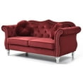thumbnail image 2 of Home Square 2-Piece Furniture Set with Sofa and Loveseat in Burgundy, 2 of 11