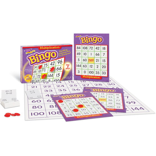 Interactive Math Game: Digital Bingo Cards: Multiplication